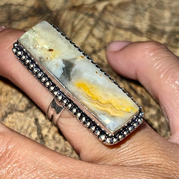 Crazy Lace Agate Ring Size 6 1/2 - Picture 8 of 13